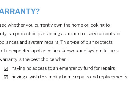 home warranty plan